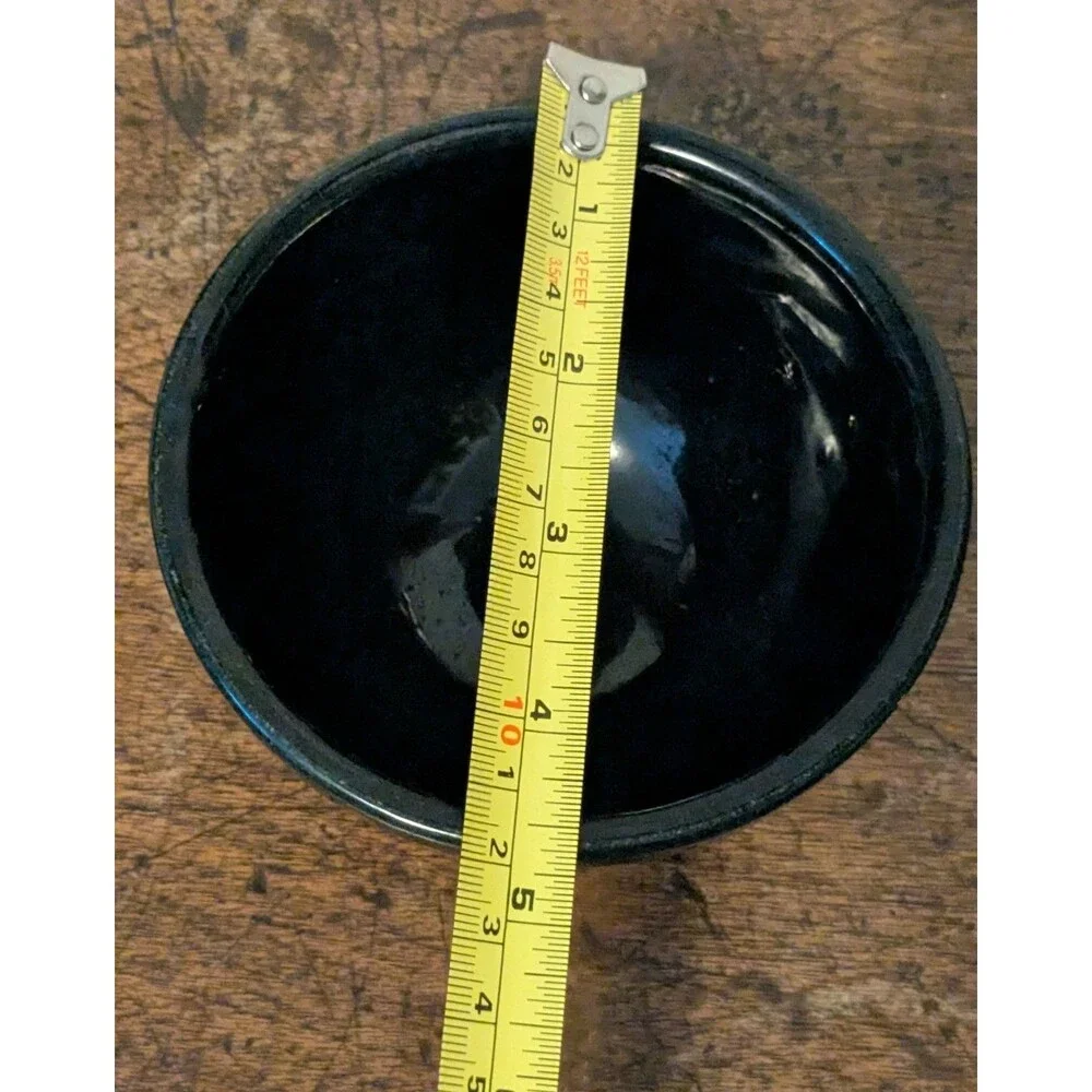 Vintage Ringware Black Footed Bowl 4.5